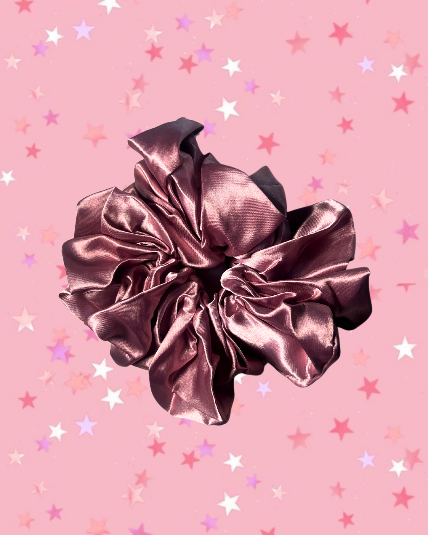 satin oversized scrunchie - rouge