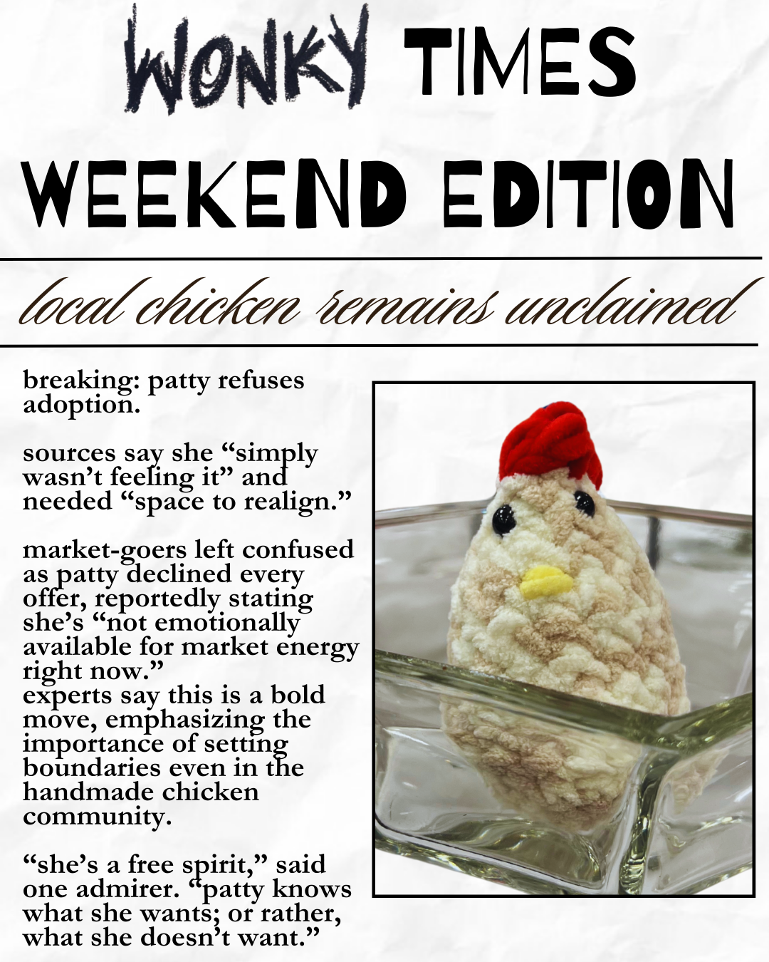wonky chicken