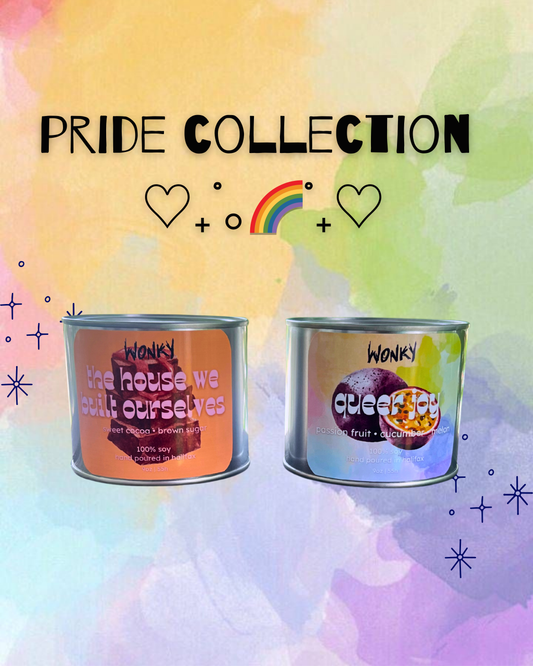 the house we built ourselves tin candle