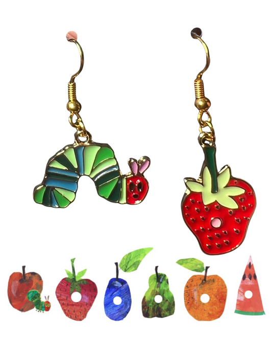 the hungry caterpillar earrings
