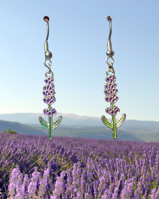 lavender earrings