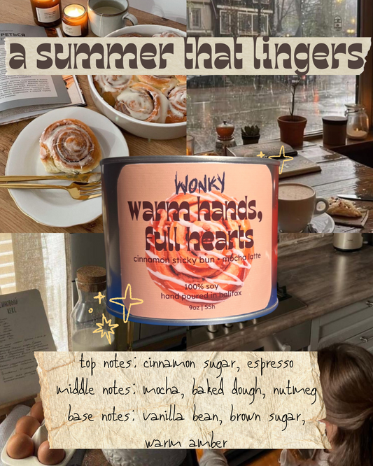 warm hands, full hearts tin candle