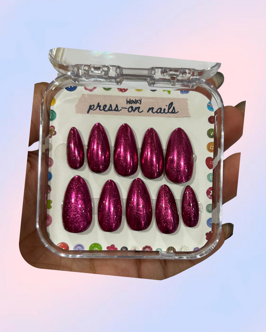 pink chrome nails