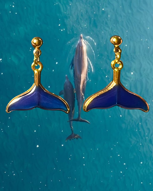 whale tail earrings